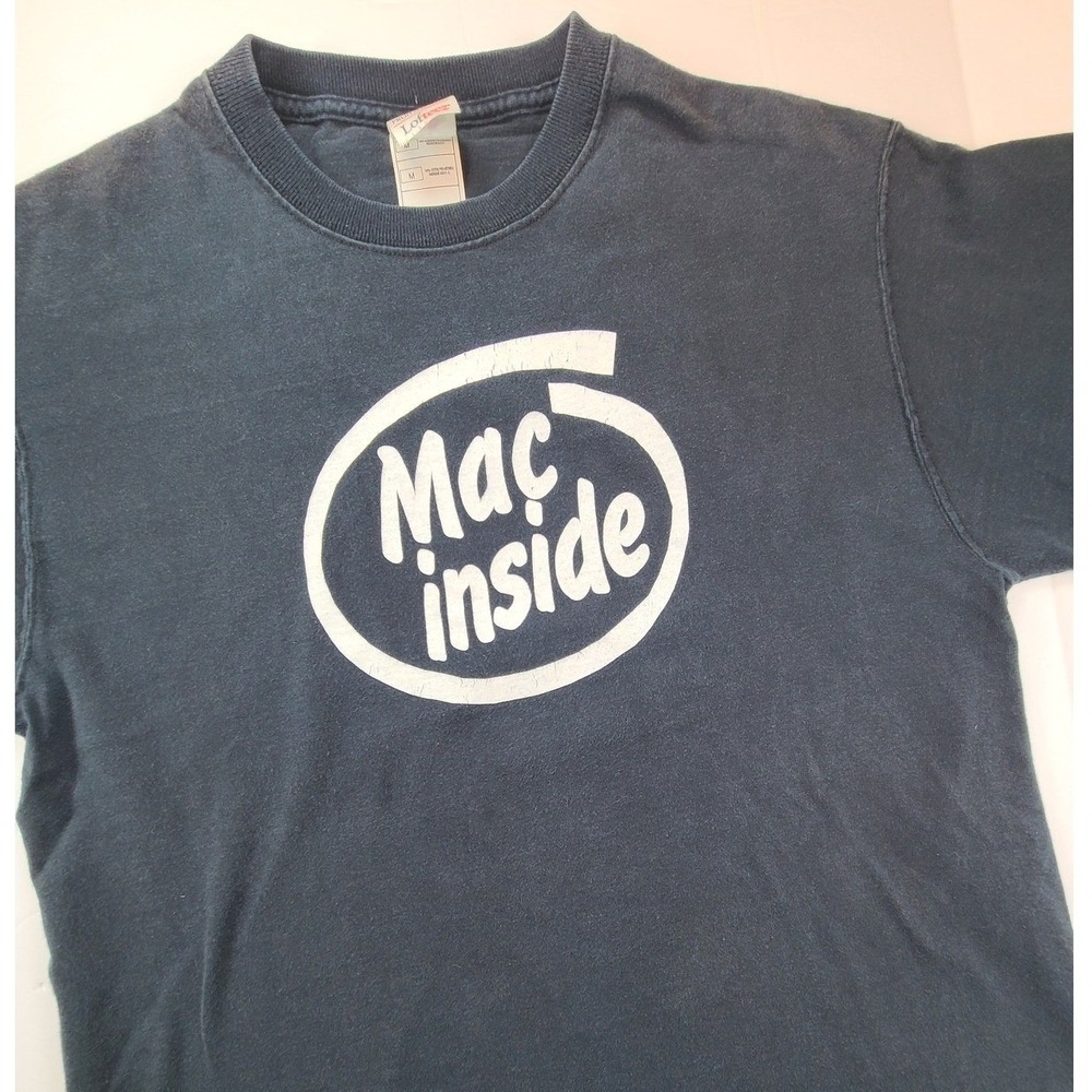 Vintage Apple Macintosh Mac Inside Promo T Shirt Mens M 90s Computer Software
